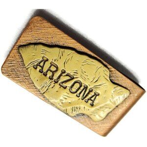Arizona Brass Tone & Copper Tone Arrowhead Money Clip Stainless Steel Wallet